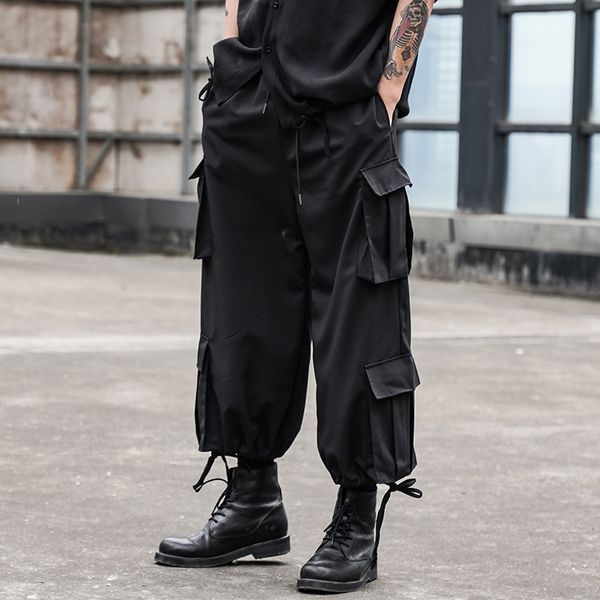 мужчины multi-карман сыпучие straight drawstring повседневный cargo pant мужской streetwear hip hop black голеностопного длина pant jogger s
мужчины multi-карман сыпучие straight drawstring повседневный cargo pant мужской streetwear hip hop black голеностопного длина pant jogger s