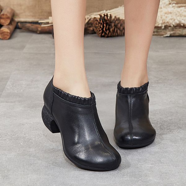 women boot autumn winter new leather thick heel short boot women round head wild comfortable casual snow, Black
women boot autumn winter new leather thick heel short boot women round head wild comfortable casual snow, Black