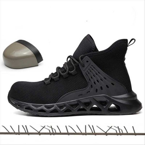 fashion mesh steel toe safety boots men's sneakers anti smashing puncture proof work shoes indestructible light men safety shoes, Black
fashion mesh steel toe safety boots men's sneakers anti smashing puncture proof work shoes indestructible light men safety shoes, Black