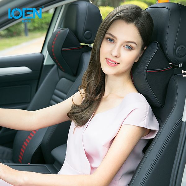 loen car styling 3d genuine leather memory foam leather neck pillow headrest back lumbar seat support for car seat black blue
loen car styling 3d genuine leather memory foam leather neck pillow headrest back lumbar seat support for car seat black blue