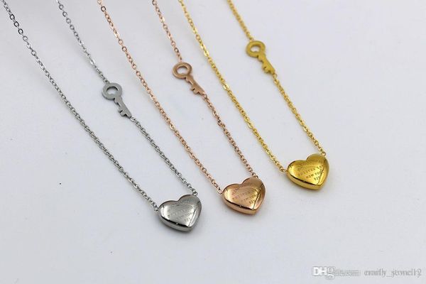 fashion brand necklace peach heart pendant rose gold key women charm personality necklace love couple necklace jewelry wholesale, Silver
fashion brand necklace peach heart pendant rose gold key women charm personality necklace love couple necklace jewelry wholesale, Silver