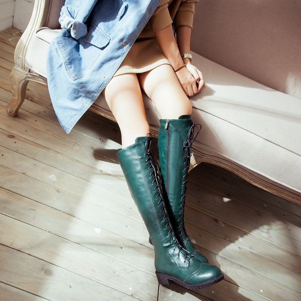 ymechic 2018 retro carved brogue low chunky heel lace up womens knee high knight motorcycle boots long botas green ladies shoes, Black
ymechic 2018 retro carved brogue low chunky heel lace up womens knee high knight motorcycle boots long botas green ladies shoes, Black