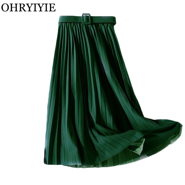 ohryiyie solid color elegant long pleated skirt women with belt spring summer skirts ladies korean high waist a-line midi skirt, Black
ohryiyie solid color elegant long pleated skirt women with belt spring summer skirts ladies korean high waist a-line midi skirt, Black