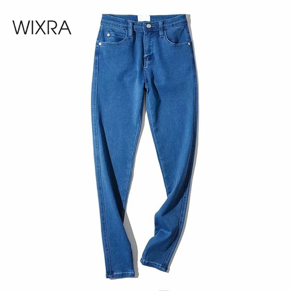 wixra female jeans pencil pants stretchy skinny zippers new high waist slim bodycon all base match denim pants, Blue
wixra female jeans pencil pants stretchy skinny zippers new high waist slim bodycon all base match denim pants, Blue