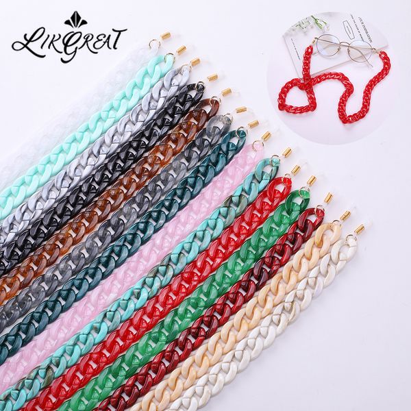 likgreat fashion vintage wide acrylic sunglasses chain reading glasses hanging neck largands strap eye accessories 14 colors, Silver
likgreat fashion vintage wide acrylic sunglasses chain reading glasses hanging neck largands strap eye accessories 14 colors, Silver
