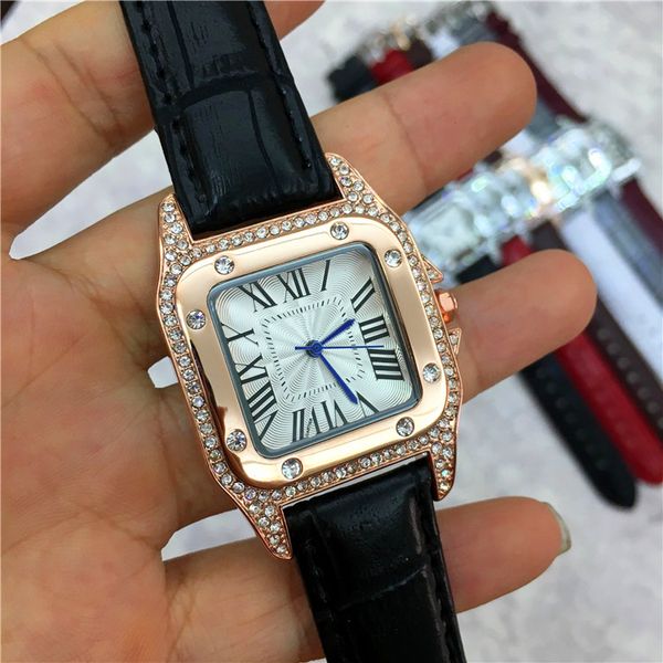 diamonds women watch luxury diamonds lady wristwatches square dial face genuine leather brand female quartz gifts accessories, Slivery;brown
diamonds women watch luxury diamonds lady wristwatches square dial face genuine leather brand female quartz gifts accessories, Slivery;brown