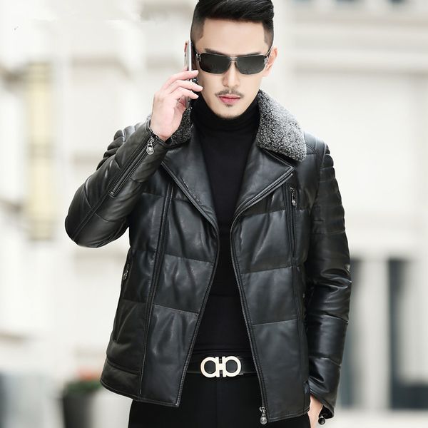 genuine leather jacket winter jacket men lamb fur collar down men casual sheepskin coat plus size 5xl erkek mont se319jr, Black
genuine leather jacket winter jacket men lamb fur collar down men casual sheepskin coat plus size 5xl erkek mont se319jr, Black