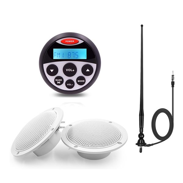 waterproo car radio bluetooth marine audio stereo player+2 way 4 inch marine speakers for atv utv boat golf cart+fm am antenna
waterproo car radio bluetooth marine audio stereo player+2 way 4 inch marine speakers for atv utv boat golf cart+fm am antenna