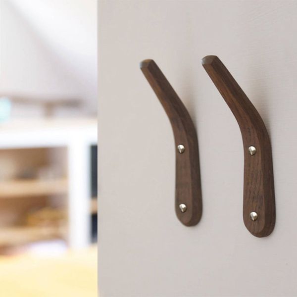 black walnut clothes hanger japanese-style wall mounted coat hook decorative key holder hat scarf handbag storage hanger bathroo 
black walnut clothes hanger japanese-style wall mounted coat hook decorative key holder hat scarf handbag storage hanger bathroo