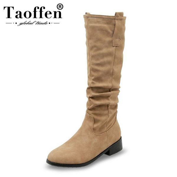 taoffen plus size 32-46 knee high boots for women flats shoes winter keep warm fur casual round toe 2020 fashion long boots, Black
taoffen plus size 32-46 knee high boots for women flats shoes winter keep warm fur casual round toe 2020 fashion long boots, Black