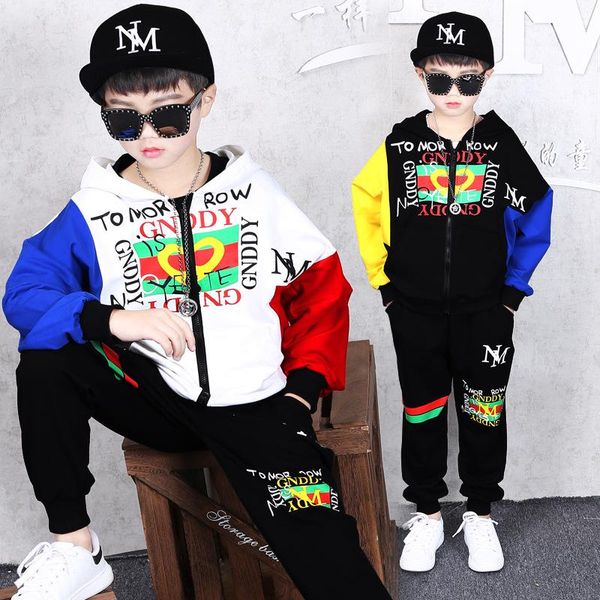 spring and autumn children's loose jacket trousers boys hip hop style sweater long sleeve casual coat pants shirt 2 sets, White
spring and autumn children's loose jacket trousers boys hip hop style sweater long sleeve casual coat pants shirt 2 sets, White
