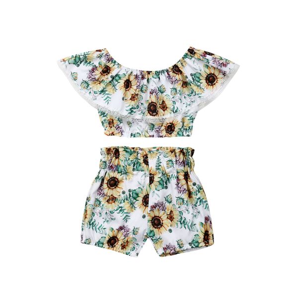 Brand Kid Baby Girl Clothes Bohemian Sunflower 2Pcs Ruffle Off Shoulder Lace Crop Tops Shorts Summer Holiday Clothing Set
Brand Kid Baby Girl Clothes Bohemian Sunflower 2Pcs Ruffle Off Shoulder Lace Crop Tops Shorts Summer Holiday Clothing Set