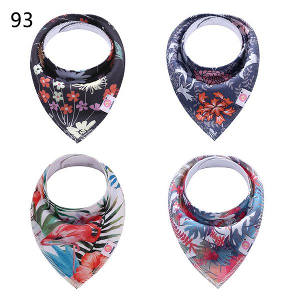 

Amazon hot selling Baby bandana drool bib 4 pack set 100% Organic Cotton Baby Bandana Drool Bibs