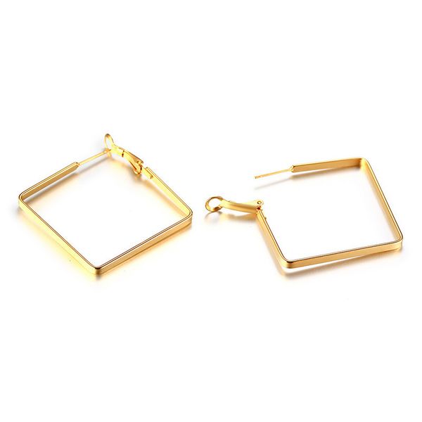 fashion- gold tone large square hoop earrings for women hand polish stainless steel punk female geometric brincos, Golden;silver
fashion- gold tone large square hoop earrings for women hand polish stainless steel punk female geometric brincos, Golden;silver