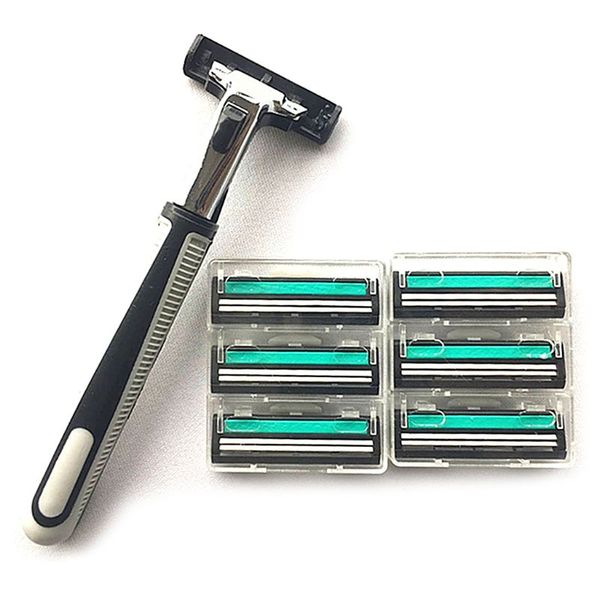 double stainless steel razor blade shaving razor 2-layer blades replacement blades handle safety head cassettes
double stainless steel razor blade shaving razor 2-layer blades replacement blades handle safety head cassettes