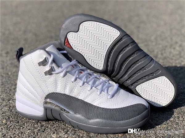high air authentic 12 dark grey white basketball shoes retro real carbon fiber 12s men sports sneakers 130690-160 with box us 7-13
high air authentic 12 dark grey white basketball shoes retro real carbon fiber 12s men sports sneakers 130690-160 with box us 7-13