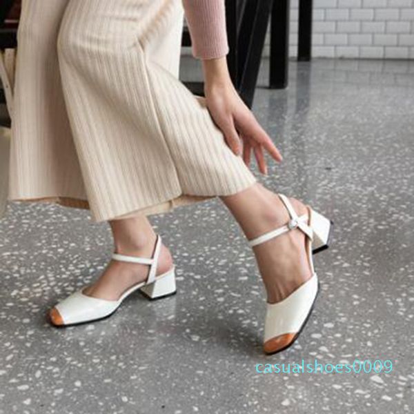 pumps block 2019 sandals ladies luxury shoes women designer chunky low heel casual spring thick patent leather slingback summer c09, Black
pumps block 2019 sandals ladies luxury shoes women designer chunky low heel casual spring thick patent leather slingback summer c09, Black