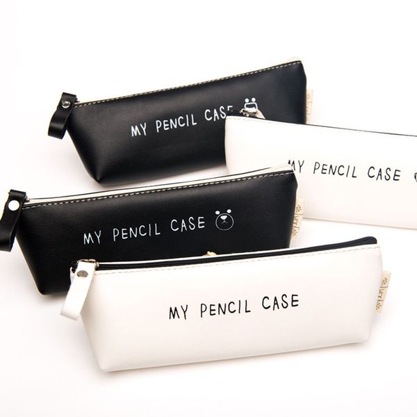 kawaii cartoon triangle my pencil case classical black and white color waterproof pu leather school stationery pen bag
kawaii cartoon triangle my pencil case classical black and white color waterproof pu leather school stationery pen bag