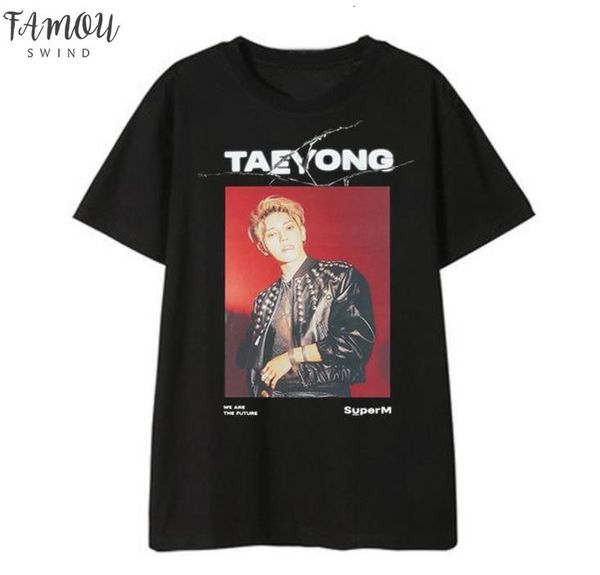 kpop superm member name p short printing o neck short sleeve t shirt summer style k pop black t shirt, White 
kpop superm member name p short printing o neck short sleeve t shirt summer style k pop black t shirt, White