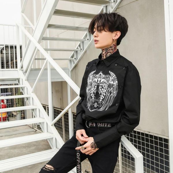 men fashion printing causal shirt male punk hip hop long sleeve black dress shirts nighclub stage show costumes, White;black
men fashion printing causal shirt male punk hip hop long sleeve black dress shirts nighclub stage show costumes, White;black