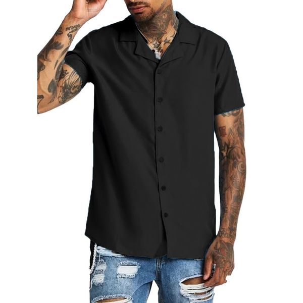 cysincos 2020 men's summer casual short sleeve shirts male harajuku solid color single breasted turn-down collar beach blouse, White;black
cysincos 2020 men's summer casual short sleeve shirts male harajuku solid color single breasted turn-down collar beach blouse, White;black