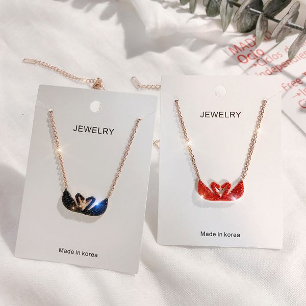 2019 new fashion 18K gold double swan crystal pendant necklace European and American brand new women's luxury jewelry gift
2019 new fashion 18K gold double swan crystal pendant necklace European and American brand new women's luxury jewelry gift