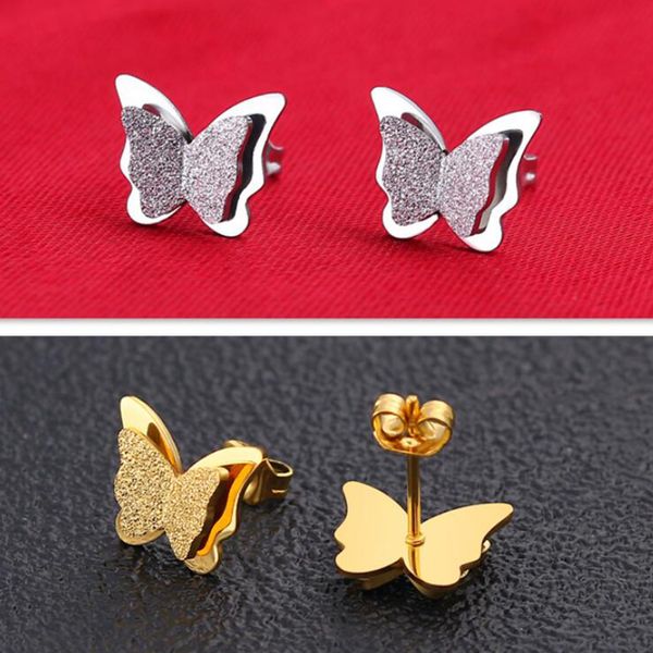 yiustar romantic double butterfly earrings for women tiny smooth and scrub butterfly stainless steel cartoon stud earrings gifts, Golden;silver
yiustar romantic double butterfly earrings for women tiny smooth and scrub butterfly stainless steel cartoon stud earrings gifts, Golden;silver