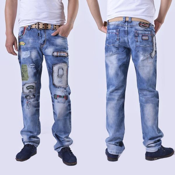 2018 new arrival cosmama brand factory designer slim fit summer fashion ripped torn cool damaged biker jeans pants for men, Blue
2018 new arrival cosmama brand factory designer slim fit summer fashion ripped torn cool damaged biker jeans pants for men, Blue