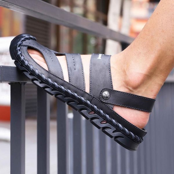 19 summer new rome men sandals soft leather sandals flats walking lazy shoes beach outdoor men casual shoes gladiator flip flop, Black
19 summer new rome men sandals soft leather sandals flats walking lazy shoes beach outdoor men casual shoes gladiator flip flop, Black