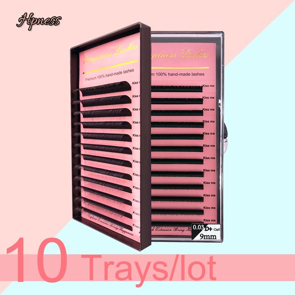 hpness 10 trays/lot eyelash extension 3d individual lashes c d u curl all sizes 8-15mm mixed length in one tray
hpness 10 trays/lot eyelash extension 3d individual lashes c d u curl all sizes 8-15mm mixed length in one tray