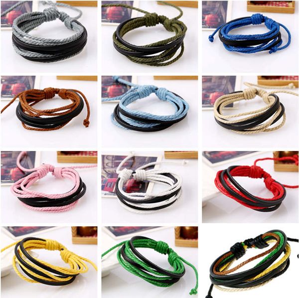 european and american casual vintage leather hand-woven bracelet dab443 jelly, glow jewelry bracelets, Black
european and american casual vintage leather hand-woven bracelet dab443 jelly, glow jewelry bracelets, Black