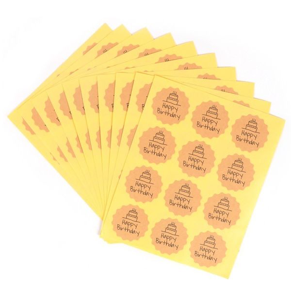 delidge 120pcs happy birthday circle handmade cake packaging sealing label kraft sticker baking diy gift stickers
delidge 120pcs happy birthday circle handmade cake packaging sealing label kraft sticker baking diy gift stickers