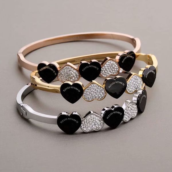 fashion bracelet new silver rose gold 316l stainless steel bangle bracelet with luxury designer jewelry women bracelets diamond bracelet, Golden;silver
fashion bracelet new silver rose gold 316l stainless steel bangle bracelet with luxury designer jewelry women bracelets diamond bracelet, Golden;silver