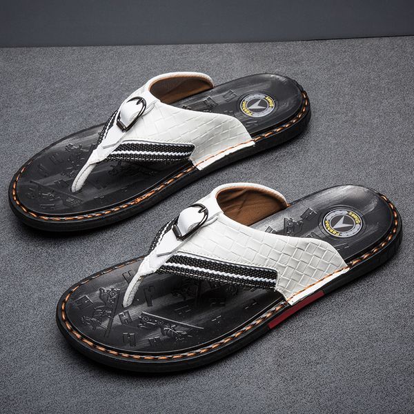 slippers weh shoe brands men's flip flops genuine leather luxury beach casual sandals summer for men fashion shoes white, Black
slippers weh shoe brands men's flip flops genuine leather luxury beach casual sandals summer for men fashion shoes white, Black