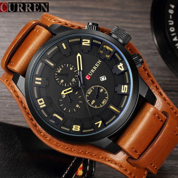 men's watches fashion curren quartz sports mens watch casual leather wristwatches male clock montre homme, Slivery;brown
men's watches fashion curren quartz sports mens watch casual leather wristwatches male clock montre homme, Slivery;brown