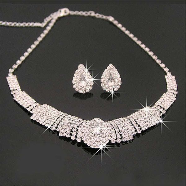 wedding jewelry rhinestone necklace earrings set water drop crystal jewelry sets for women wide choker necklace, Silver
wedding jewelry rhinestone necklace earrings set water drop crystal jewelry sets for women wide choker necklace, Silver