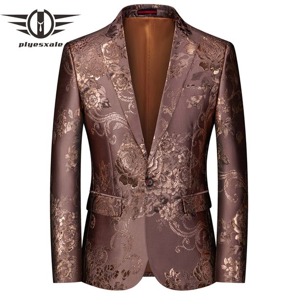 men's suits & blazers plyesxale 2021 mens floral printed blazer elegant man prom party terno masculino spring casual for men vintage m-, White;black
men's suits & blazers plyesxale 2021 mens floral printed blazer elegant man prom party terno masculino spring casual for men vintage m-, White;black