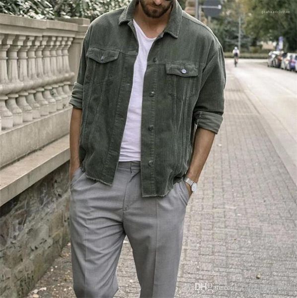 designer jacket fashion corduroy single breasted jacket mens street style casual loose coat punk style mens, Black;brown
designer jacket fashion corduroy single breasted jacket mens street style casual loose coat punk style mens, Black;brown