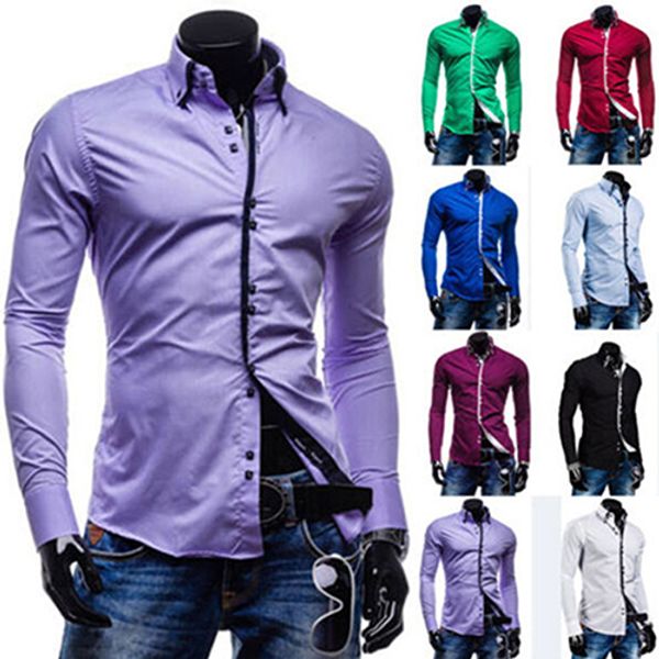 fashion men luxury casual stylish slim fit long sleeve casual dress shirt, White;black
fashion men luxury casual stylish slim fit long sleeve casual dress shirt, White;black