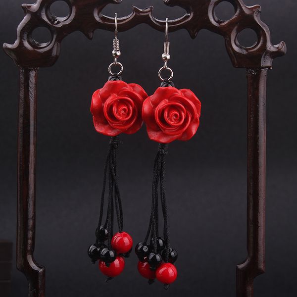 women ethnic earrings lacquer carving rose earrings lovers day gift ,new vintage thailand earrings valentine's day, Silver
women ethnic earrings lacquer carving rose earrings lovers day gift ,new vintage thailand earrings valentine's day, Silver