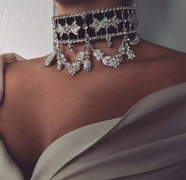 2019 fashion crystal rhinestone choker necklace velvet statement necklace for women collares chocker jewelry party gift, Silver
2019 fashion crystal rhinestone choker necklace velvet statement necklace for women collares chocker jewelry party gift, Silver