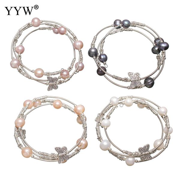 natural freshwater pearl wrap bracelet antique silver color wristband bracelets for woman butterfly charm statement jewelry, Black
natural freshwater pearl wrap bracelet antique silver color wristband bracelets for woman butterfly charm statement jewelry, Black
