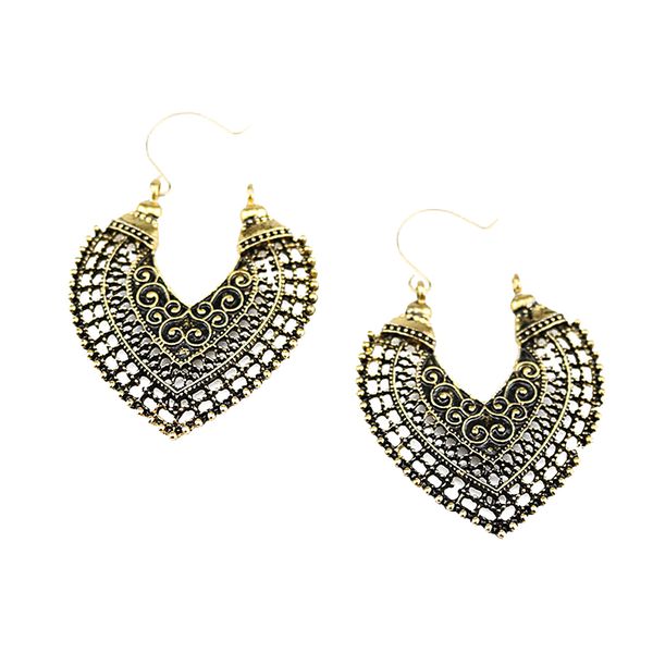 women retro bohemian alloy hollow out hearts earrings jewelry, Golden
women retro bohemian alloy hollow out hearts earrings jewelry, Golden