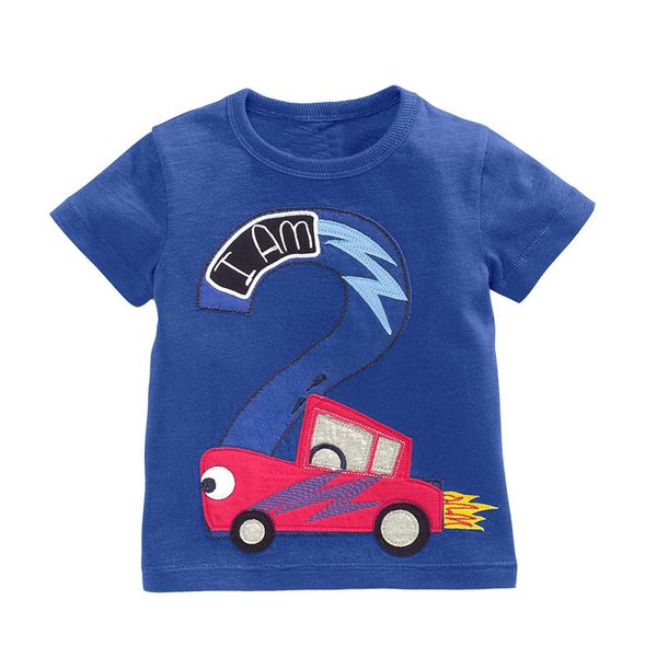 2019 summer new boy T-shirt European and American style brand short-sleeved T-shirt cotton children's T-shirt cross-border, Blue
2019 summer new boy T-shirt European and American style brand short-sleeved T-shirt cotton children's T-shirt cross-border, Blue
