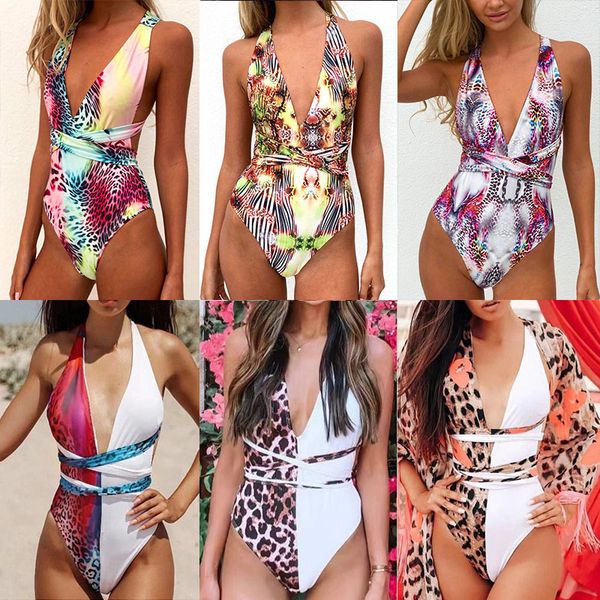 women's swimwear 2021 one piece swimsuit print women deep v wrap body female bathing suit push up swim bodysuit beach wear, White;black
women's swimwear 2021 one piece swimsuit print women deep v wrap body female bathing suit push up swim bodysuit beach wear, White;black
