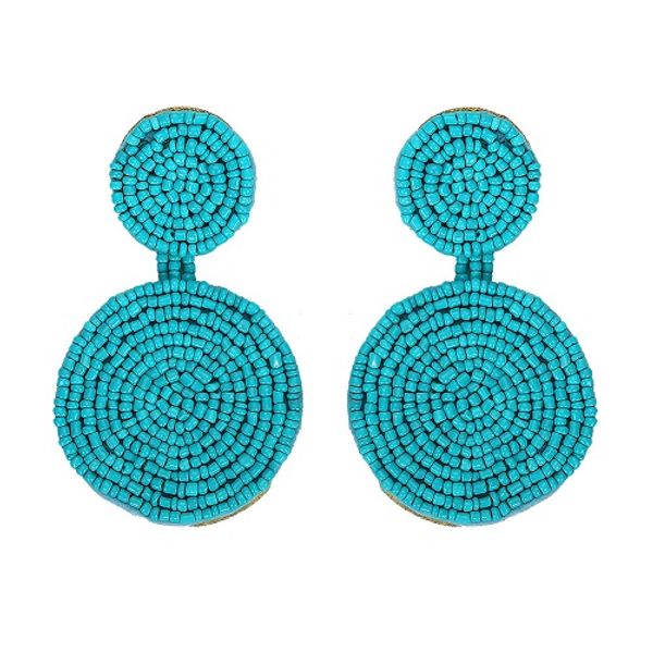 new trendy fashion luxury designer exaggerated bohemia hand beaded geometric multi circles stud earrings for woman, Golden;silver
new trendy fashion luxury designer exaggerated bohemia hand beaded geometric multi circles stud earrings for woman, Golden;silver