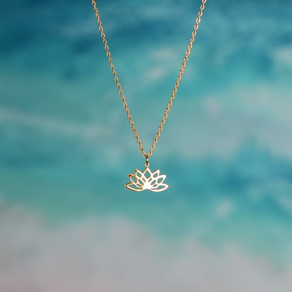 316l stainless steel lotus flower pendant necklace polish necklace fit drop shipping simple style as gift, Silver
316l stainless steel lotus flower pendant necklace polish necklace fit drop shipping simple style as gift, Silver