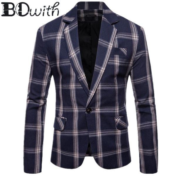 2019 arrival navy men blazer jacket plaid casual long sleeve notched collar men coat for party groom, White;black 
2019 arrival navy men blazer jacket plaid casual long sleeve notched collar men coat for party groom, White;black