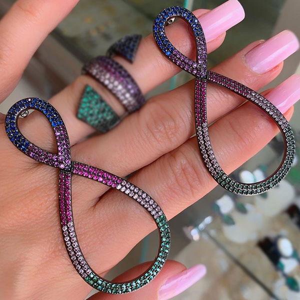 unique design bohemian big hollow geometric earrings for women full pave colorful cubic zirconia female large cz fashion jewelry, Silver
unique design bohemian big hollow geometric earrings for women full pave colorful cubic zirconia female large cz fashion jewelry, Silver