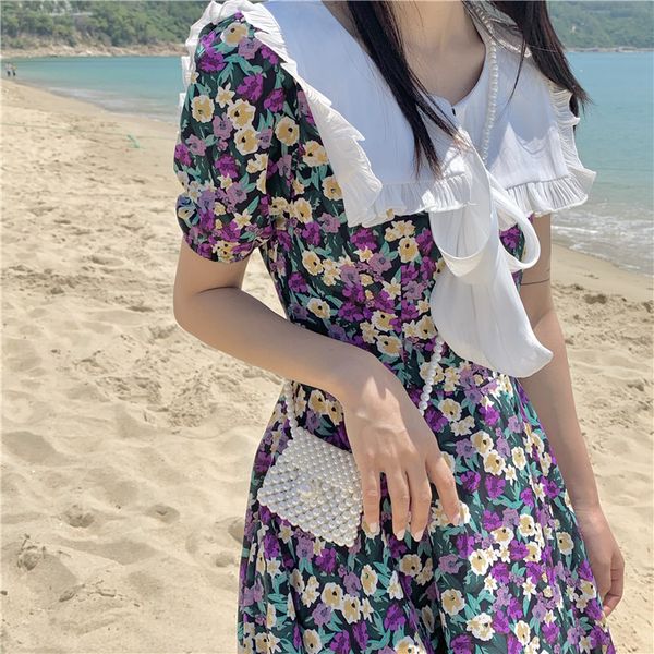 korean women high waist vintage elegant ruffle bow peter pan floral dress summer mini boho cute ladies purple fashion 2020, Black;gray
korean women high waist vintage elegant ruffle bow peter pan floral dress summer mini boho cute ladies purple fashion 2020, Black;gray